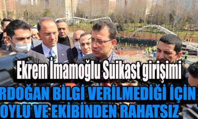 #SONDAKİKA Ekrem İmamoğlu'ndan hakkında çıkan suikast iddiasıyla ilgili açıklama! Ekrem İmamoğlu Suikast girişimi! Cumhurbaşkanı Erdoğan: Soylu ve ekibinden rahatsız olmaya başladı.. Neden bilgi verilmedi diyerek danışmamalarına sorduğu iddia edildi.