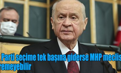 Ak Parti seçime tek başına giderse MHP meclise giremeyebilir!