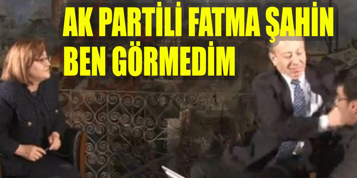 Ak Partili Fatma Şahin Muharrem Sarıkaya'nın tokadını ben görmedim olsa müdahale ederdim!