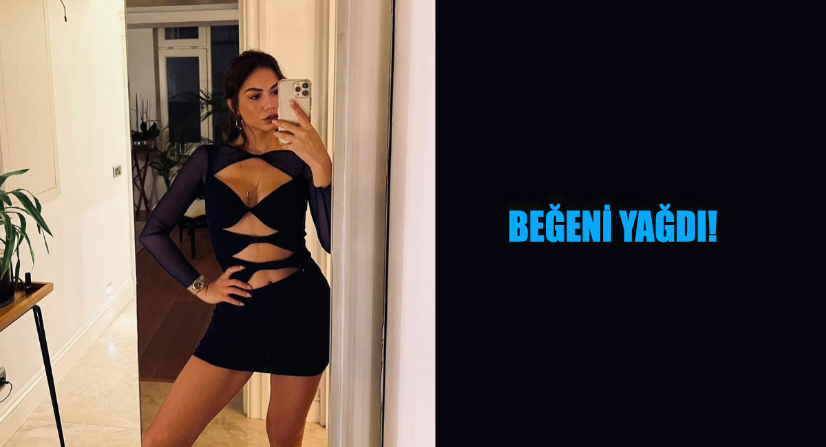 Demet Özdemir'in cesur göğüs ve göbek dekolteli pozu