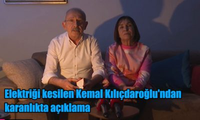 Elektriği kesilen Kemal Kılıçdaroğlu'ndan karanlıkta açıklama