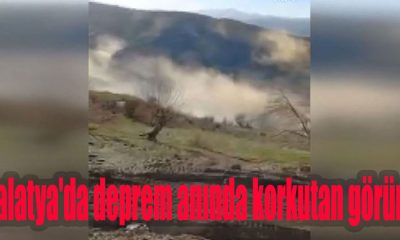 Malatya'da deprem anında korkutan görüntü