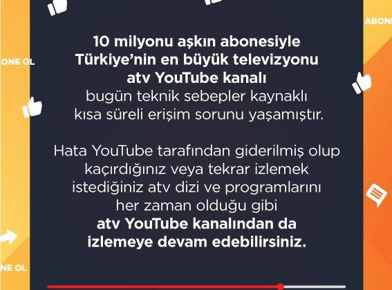 "Bu hesap, YouTube Topluluk Kuralları'nı ihlal ettiği için kapatıldı" yazısıyla karşılaştı.