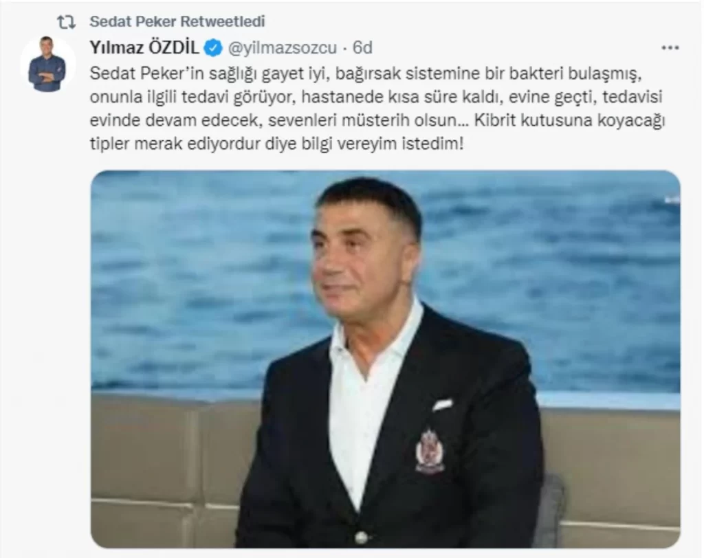 reis sedat peker hastane