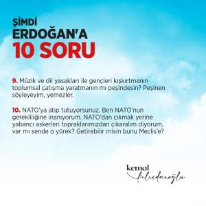 Kemal Kılıçdaroğlu Erdoğan'a 10 soru sordu, cesaretin varsa sen de benim bu sorularıma yanıt ver