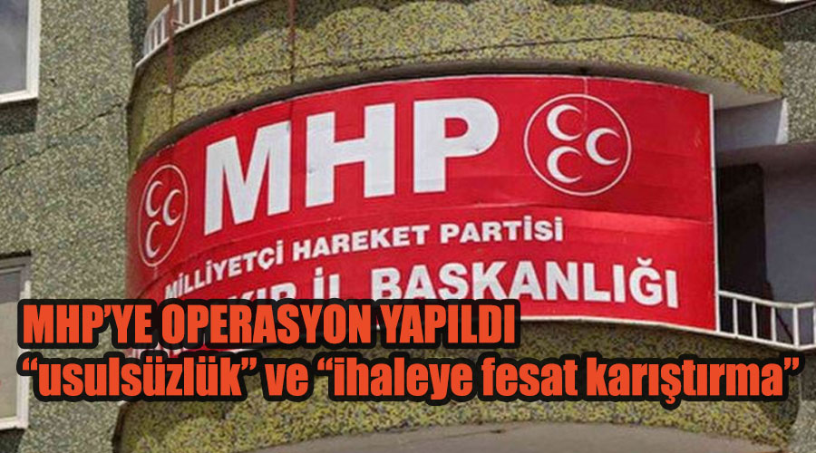 Son Dakika: MHP'ye Diyarbakır'da operasyon; “usulsüzlük” ve “ihaleye fesat karıştırma”