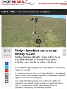 ermenistan mayın sınır