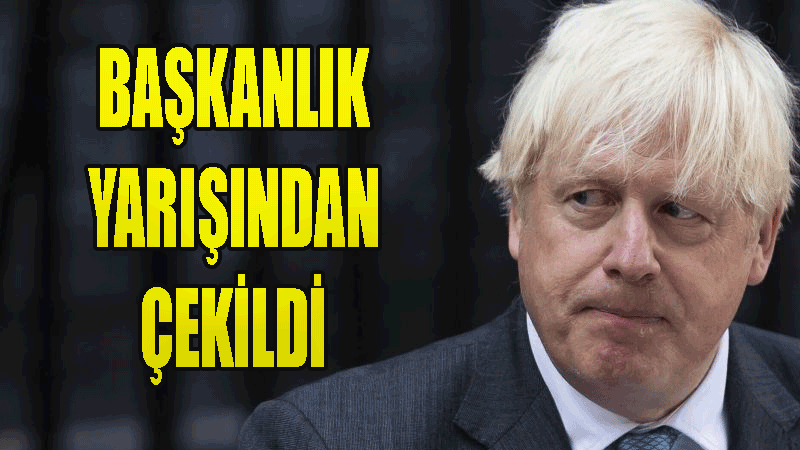 Boris Johnson İngiltere'deki Muhafazakar Parti'nin lideri ve bir sonraki başbakan olmak için yarıştan çekildi