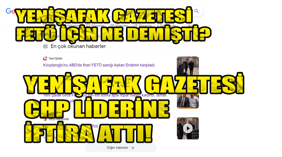 Yenişafak Gazetesinin FETÖ iftirası! Gazete değil tetikçiler gibi algı operasyonu yapıyorlar