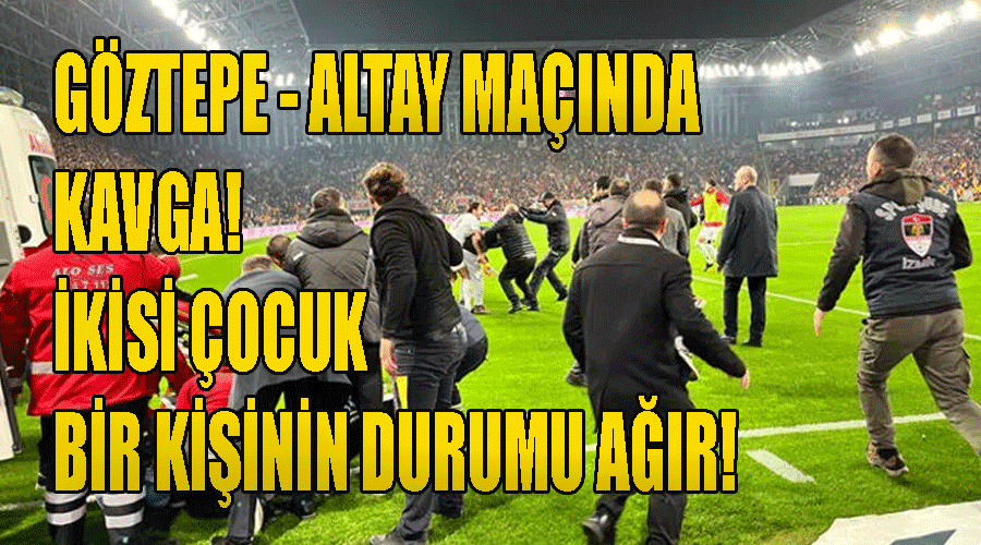 Göztepe Altay maçında kavga