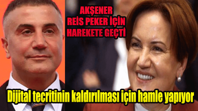 İyi Parti Reis Sedat Peker'in dijital tecritinin kaldırılması için hamle yapıyor