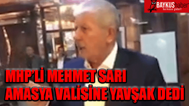 MHP'li Mehmet Sarı Amasya valisine Yavşak dedi, ceza yerine ödül aldı!