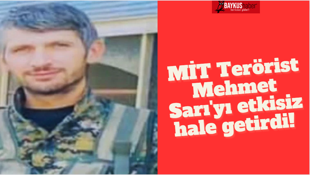 MİT Terörist Mehmet Sarı'yı etkisiz hale getirdi!