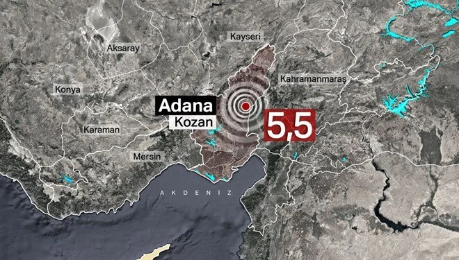 Adana Kozan'da deprem! Halk panikte!