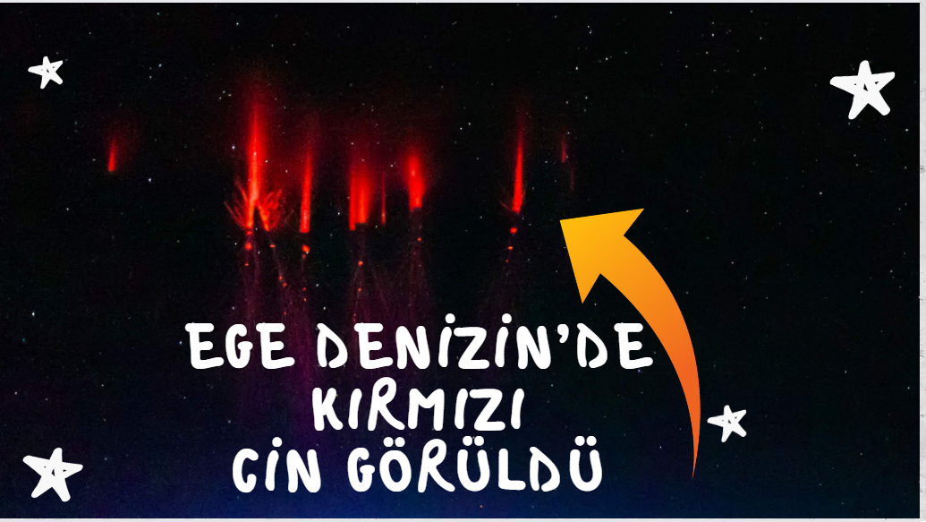 Ege Denizi'nde Gökyüzün 'de Kırmızı Cin! Red Sprite